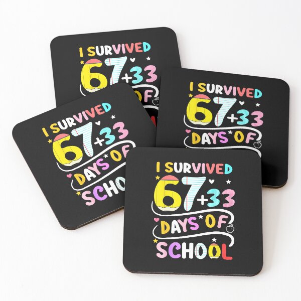 Item preview, I Survived 67 + 33 Days of School Cute Math Design designed and sold by gladysenglish.