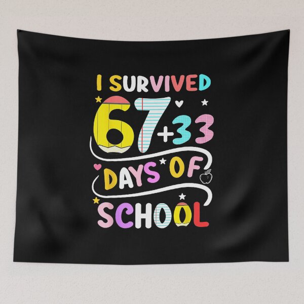 Item preview, I Survived 67 + 33 Days of School Cute Math Design designed and sold by gladysenglish.