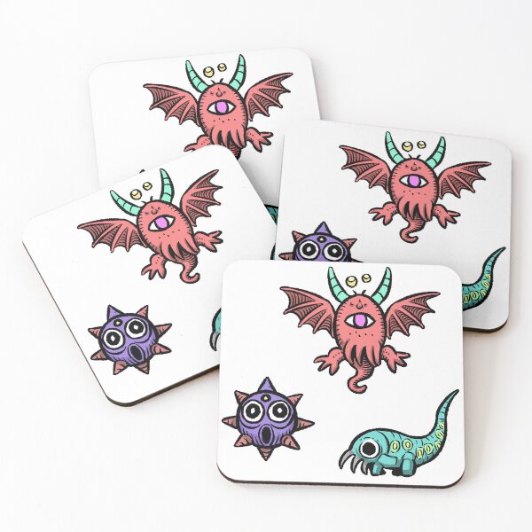Item preview, Quirky Doodle Monster Trio Set designed and sold by makyonokisai.