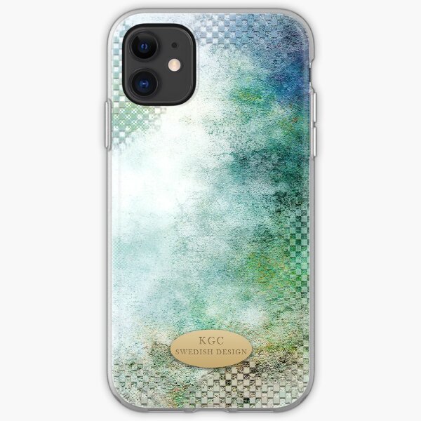 Mobile phone skins bluegreenwhite iPhone Soft Case