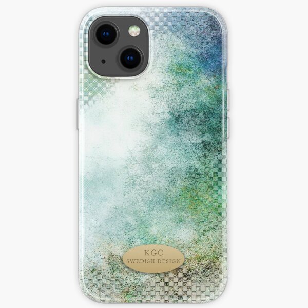 Mobile phone skins bluegreenwhite iPhone Soft Case