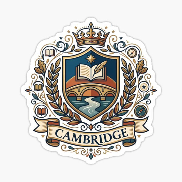 cambridge city, cambridge illustrations, cambridge art, Cambridge UK Sticker