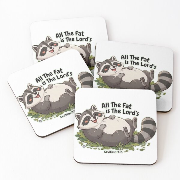 Item preview, All The Fat is The Lord's Raccoon designed and sold by qiroco.