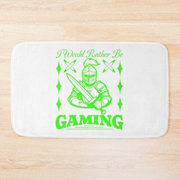 Item preview, I Would Rather Be Gaming  Neon Green RPG Knight Graphic designed and sold by Abaseen.