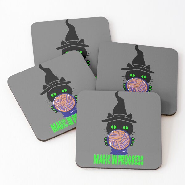 Item preview, Magic in progress neon cat witch designed and sold by ArtyWares.