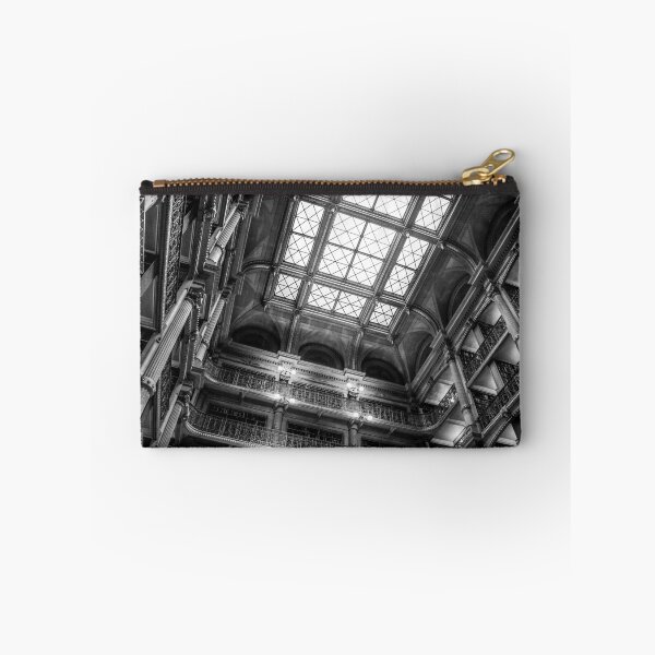 Item preview, The cathedral of books, book lover's dream, George Peabody library black and white photograph poster art print designed and sold by Astrid Arkhangelsky.