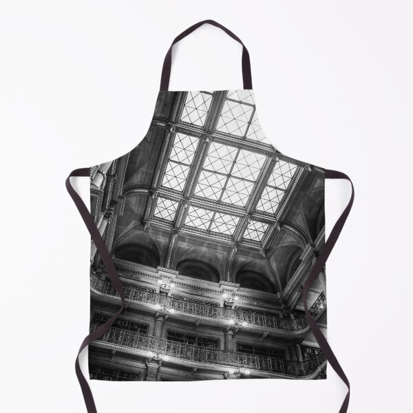 Item preview, The cathedral of books, book lover's dream, George Peabody library black and white photograph poster art print designed and sold by Astrid Arkhangelsky.