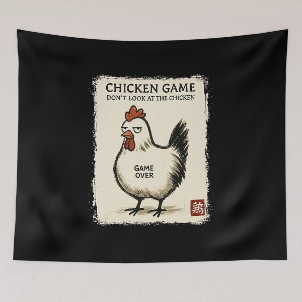 Item preview, Chicken Game Don’t Look Funny Vintage Style  designed and sold by titanlevi.