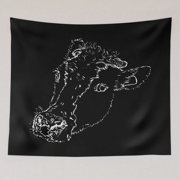 Item preview, Dairy Cow - Side Eye - Light Lines designed and sold by The Stippler Process.