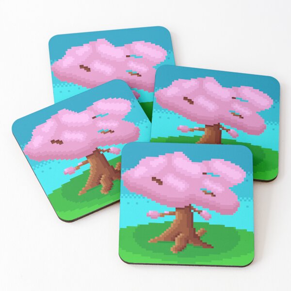 Item preview, Sakura tree on a hill pixelart vista designed and sold by CyberphnxArtz.