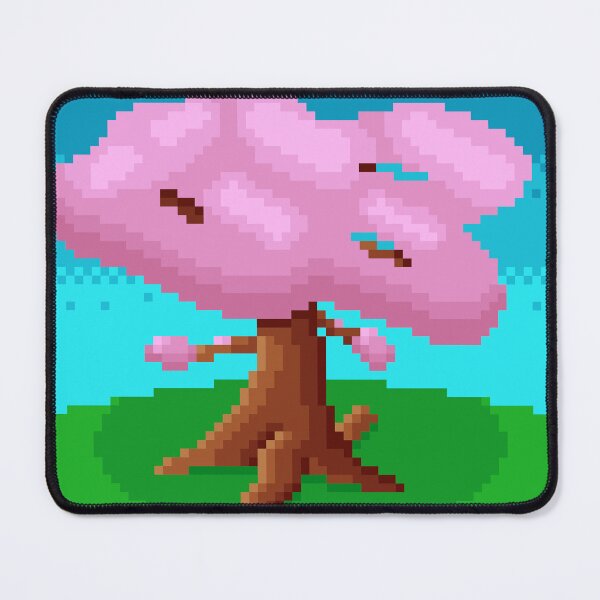 Item preview, Sakura tree on a hill pixelart vista designed and sold by CyberphnxArtz.