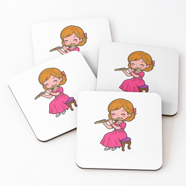 Item preview, Chibi Kawaii Flute Player – Cute Cartoon Musician Illustration designed and sold by iamhewho.