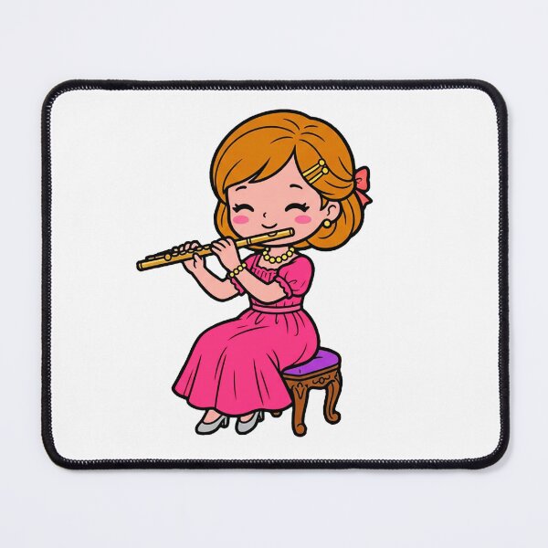 Item preview, Chibi Kawaii Flute Player – Cute Cartoon Musician Illustration designed and sold by iamhewho.
