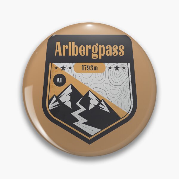 Item preview, Arlberg Pass Austria Alpine Road Badge designed and sold by CynthiaGraphics.