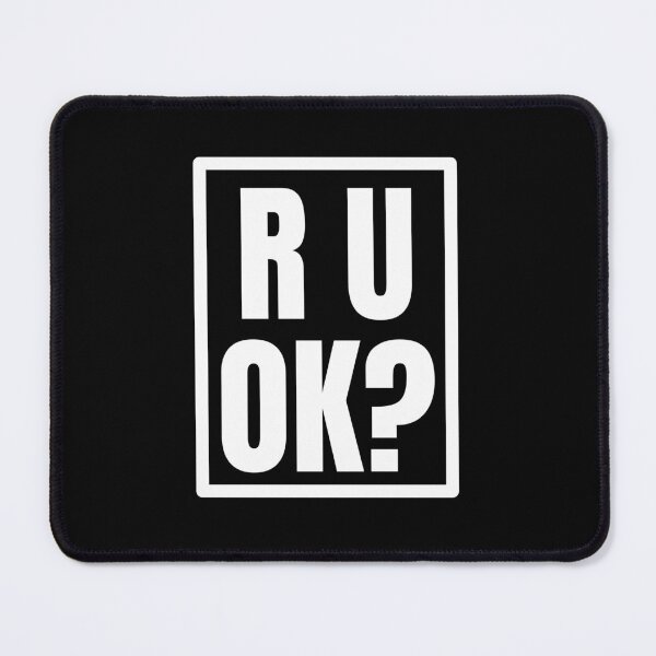 Item preview, Framed R U OK? Minimalist Mental Health Awareness Typography designed and sold by Vision Crafted.