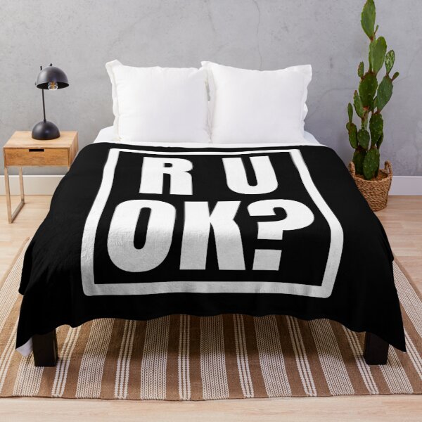 Item preview, Framed R U OK? Minimalist Mental Health Awareness Typography designed and sold by Vision Crafted.
