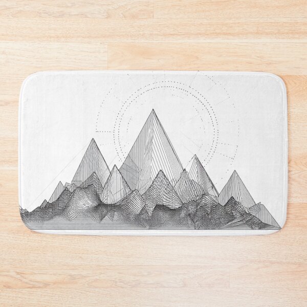 Item preview, Geometric Mountain Sacred Circles | Minimalist Line Art designed and sold by TypoArtPrints.