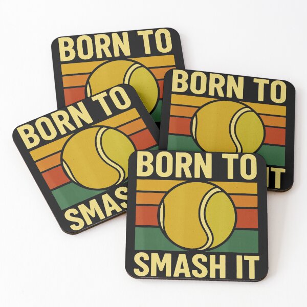 Item preview, Born To Smash It Tennis Retro Vintage Sunset  designed and sold by WayTBeenkenArt.