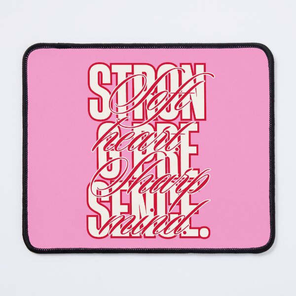 Item preview, Soft Heart Sharp Mind – Strong Presence | Feminine Empowerment Typography (Pink Aesthetic) designed and sold by Magic Love Art Print.