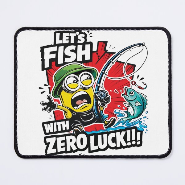 Item preview, Funny Fishing T-Shirt – Let’s Fish With Zero Luck Cartoon Design designed and sold by Styliogellery.