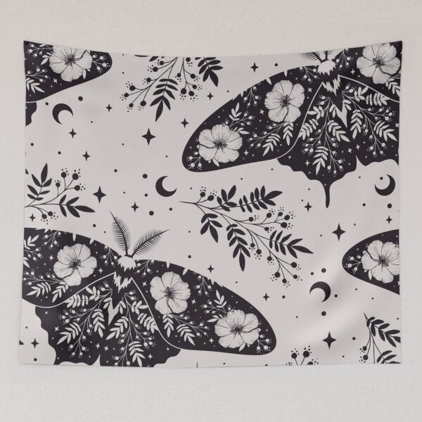 Item preview, Botanical Moth Seamless Pattern Gothic designed and sold by GraveyardGlam.