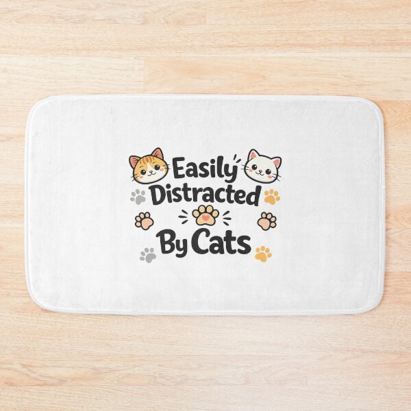 Item preview, Easily Distracted By Cats Cute Funny Cat Lover Design designed and sold by StyleLap.