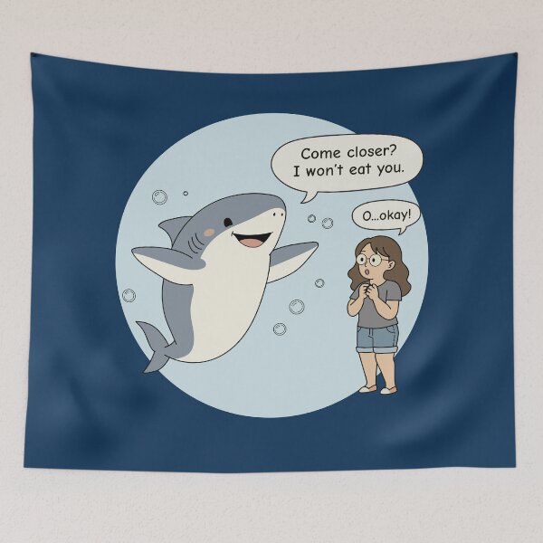 Item preview, The Friendly Shark – “I Won’t Eat You” designed and sold by dailycassim.