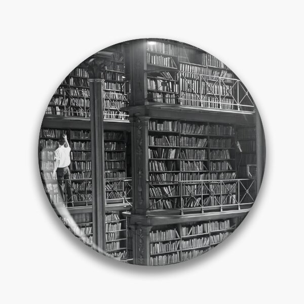 Item preview, Vintage Old Main Library, Cincinnati, Ohio book lover's dream black and white photographic art print designed and sold by Astrid Arkhangelsky.