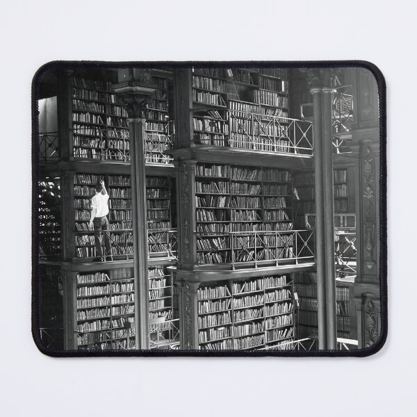 Item preview, Vintage Old Main Library, Cincinnati, Ohio book lover's dream black and white photographic art print designed and sold by Astrid Arkhangelsky.