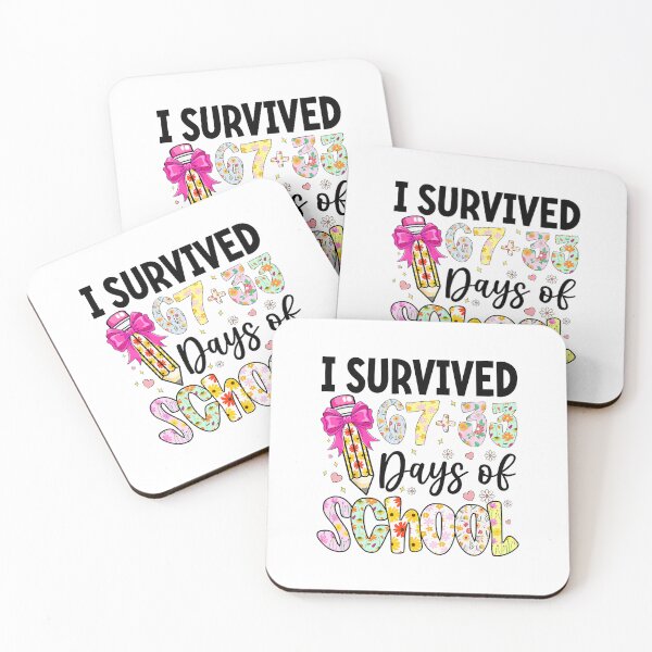 Item preview, I Survived 67 + 33 Days of School Cute Floral Pencil designed and sold by gladysenglish.