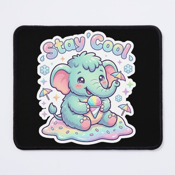 Item preview, Baby Mammoth - Cute Kawaii Snow Cone Ice Treat designed and sold by WowDezign.