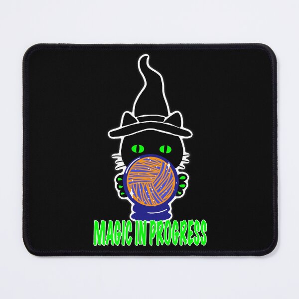 Item preview, Magic in progress neon cat witch sticker designed and sold by ArtyWares.