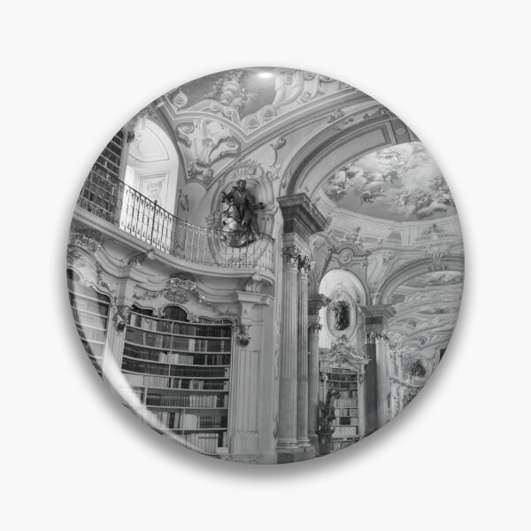 Item preview, Admont Abbey Palace Library in Admont, Austria black and white photographic art print designed and sold by Astrid Arkhangelsky.