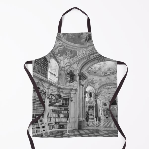 Item preview, Admont Abbey Palace Library in Admont, Austria black and white photographic art print designed and sold by Astrid Arkhangelsky.