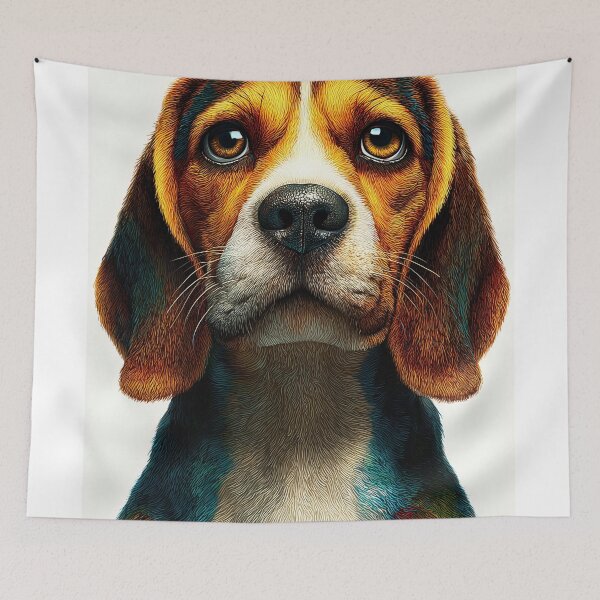 Item preview, Colorful Beagle Portrait designed and sold by lautir.