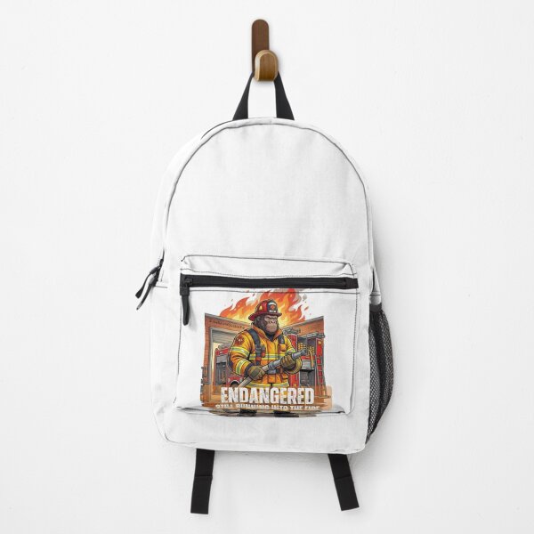 Item preview, Funny Gorilla Firefighter Gift - Endangered Still Running Into The Fire - Wildlife Humor Shirt designed and sold by Nature & Moustaches.