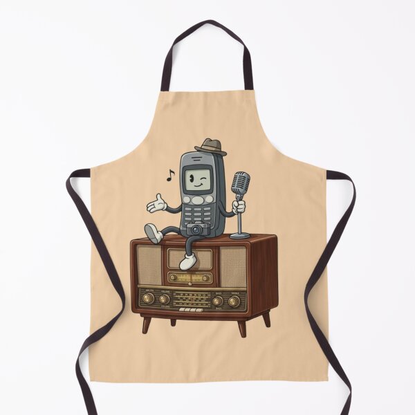 Item preview, Retro Phone Character – Vintage Radio Vibes designed and sold by Dogandesighn.
