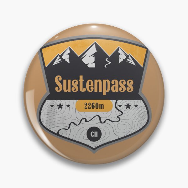 Item preview, Susten Pass Switzerland Alpine Road Badge designed and sold by CynthiaGraphics.