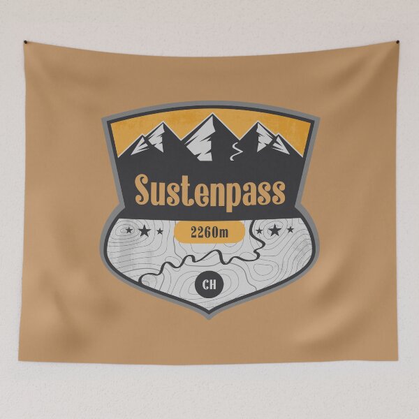 Item preview, Susten Pass Switzerland Alpine Road Badge designed and sold by CynthiaGraphics.