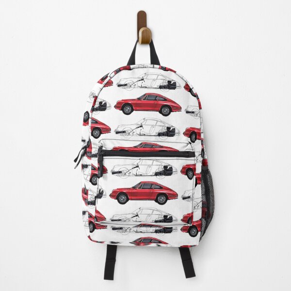 Item preview, Exclusive drawing legendary germany red sport cars 911 Coupe Type 901 with flat air cooled engine designed and sold by Cars23.
