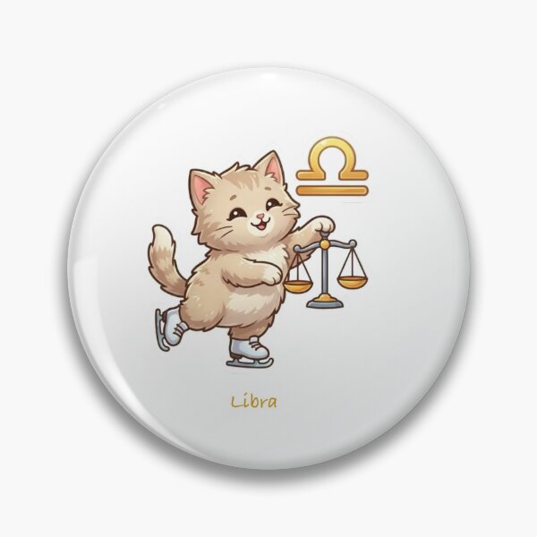 Item preview, ♎ Libra - The Ice Skater Cat designed and sold by ToieStore.