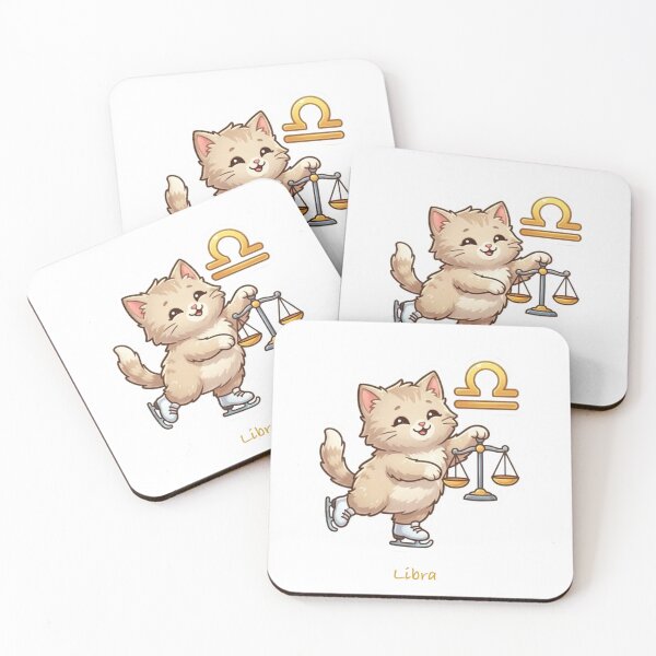 Item preview, ♎ Libra - The Ice Skater Cat designed and sold by ToieStore.