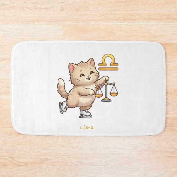 Item preview, ♎ Libra - The Ice Skater Cat designed and sold by ToieStore.