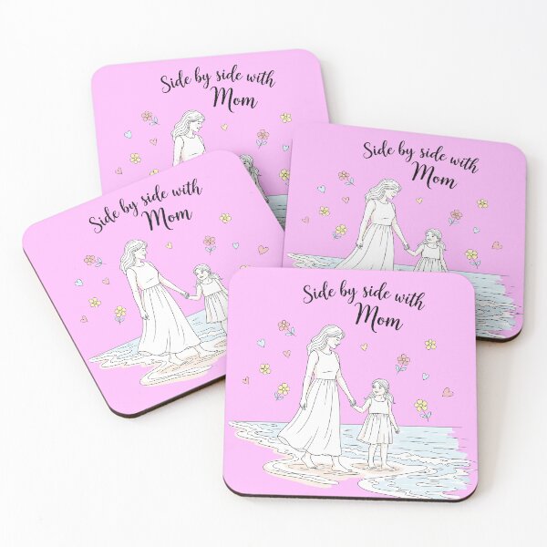 Item preview, Side by Side with Mom – Mother and Daughter Walking on the Beach designed and sold by Sea Gem.