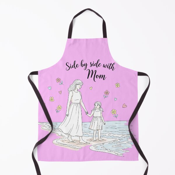 Item preview, Side by Side with Mom – Mother and Daughter Walking on the Beach designed and sold by Sea Gem.