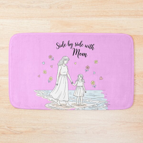 Item preview, Side by Side with Mom – Mother and Daughter Walking on the Beach designed and sold by Sea Gem.