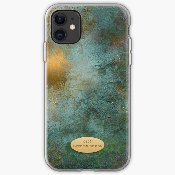Mobile skin greenish gold iPhone Soft Case