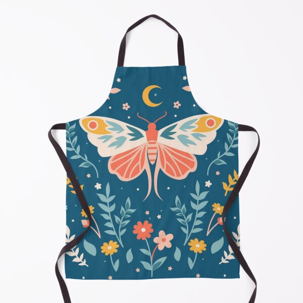 Item preview, Boho Moth Floral Folk Art Aesthetic designed and sold by GraveyardGlam.