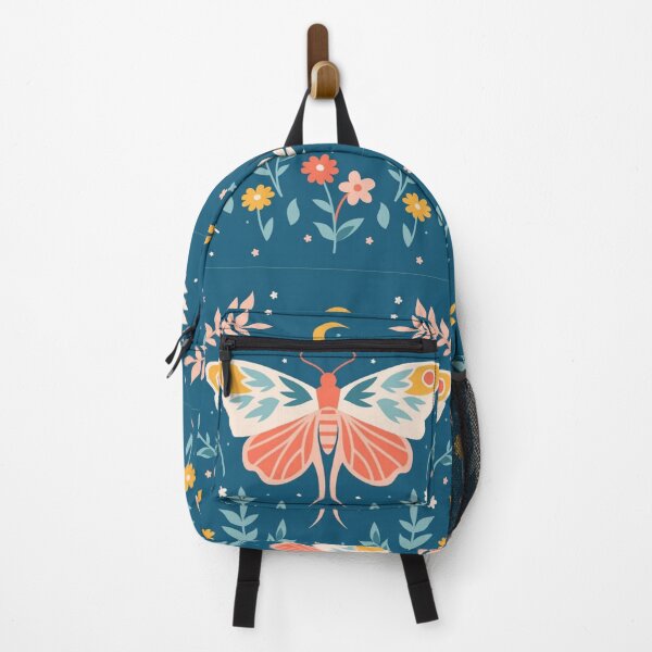Item preview, Boho Moth Floral Folk Art Aesthetic designed and sold by GraveyardGlam.