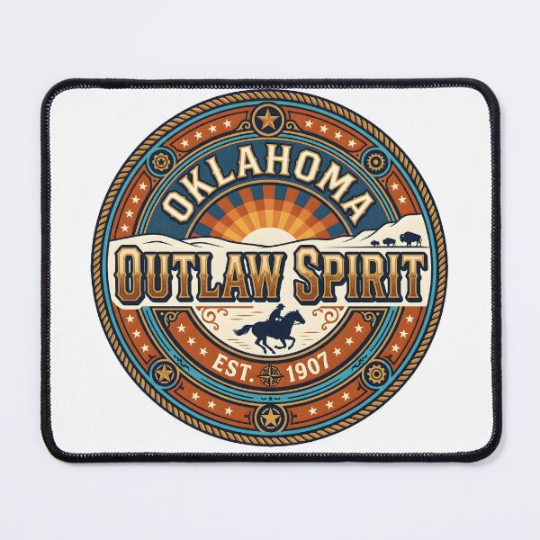 Item preview, oklahoma outlaw, outlaw art, western design, cowboy culture, vintage outlaw designed and sold by TrueArtVibes.